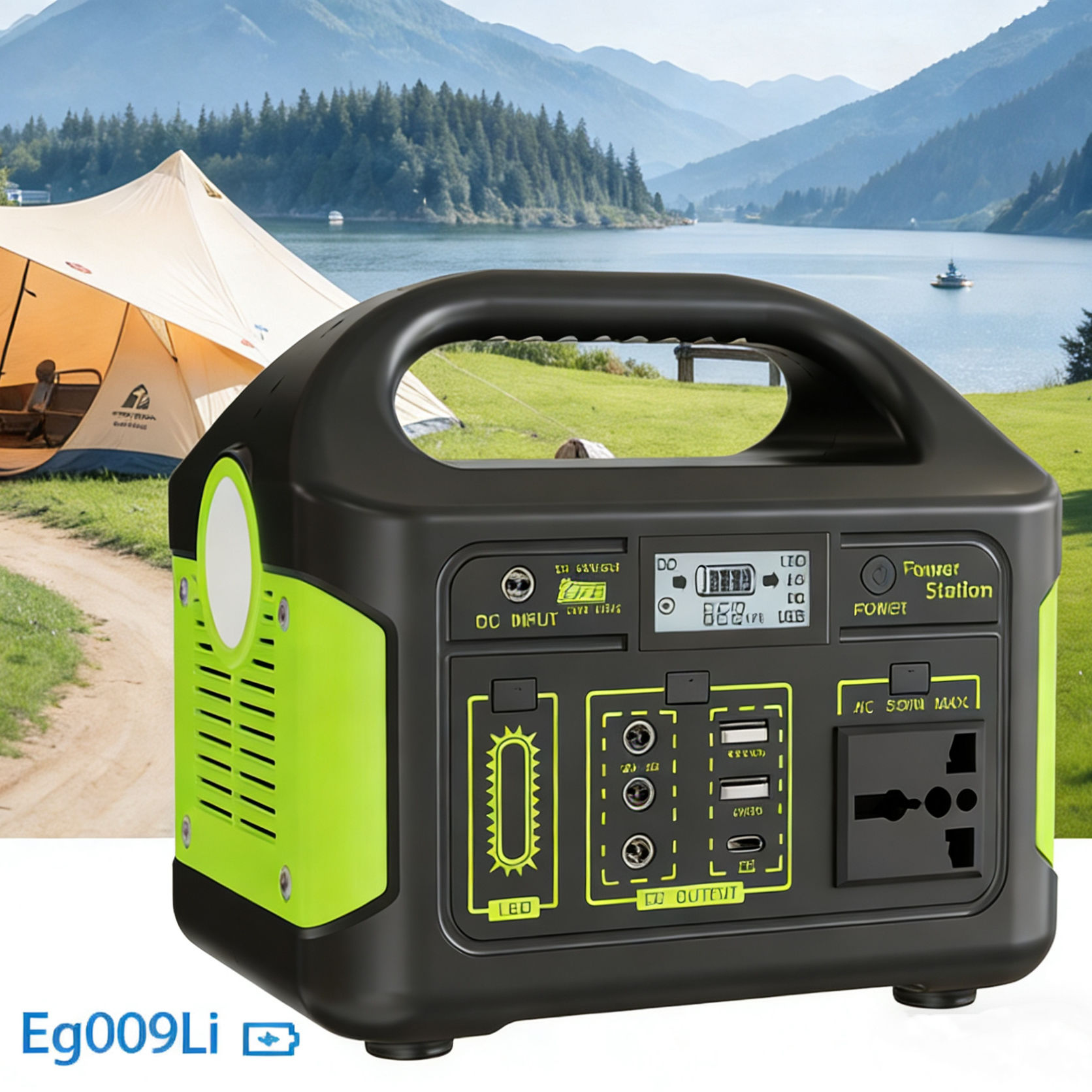 TLEAGLE-Portable Station 300W Solar Generator (Solar Panel Optional) Car Compatible LiFePO4 Battery for Home Backup Outdoor Emer