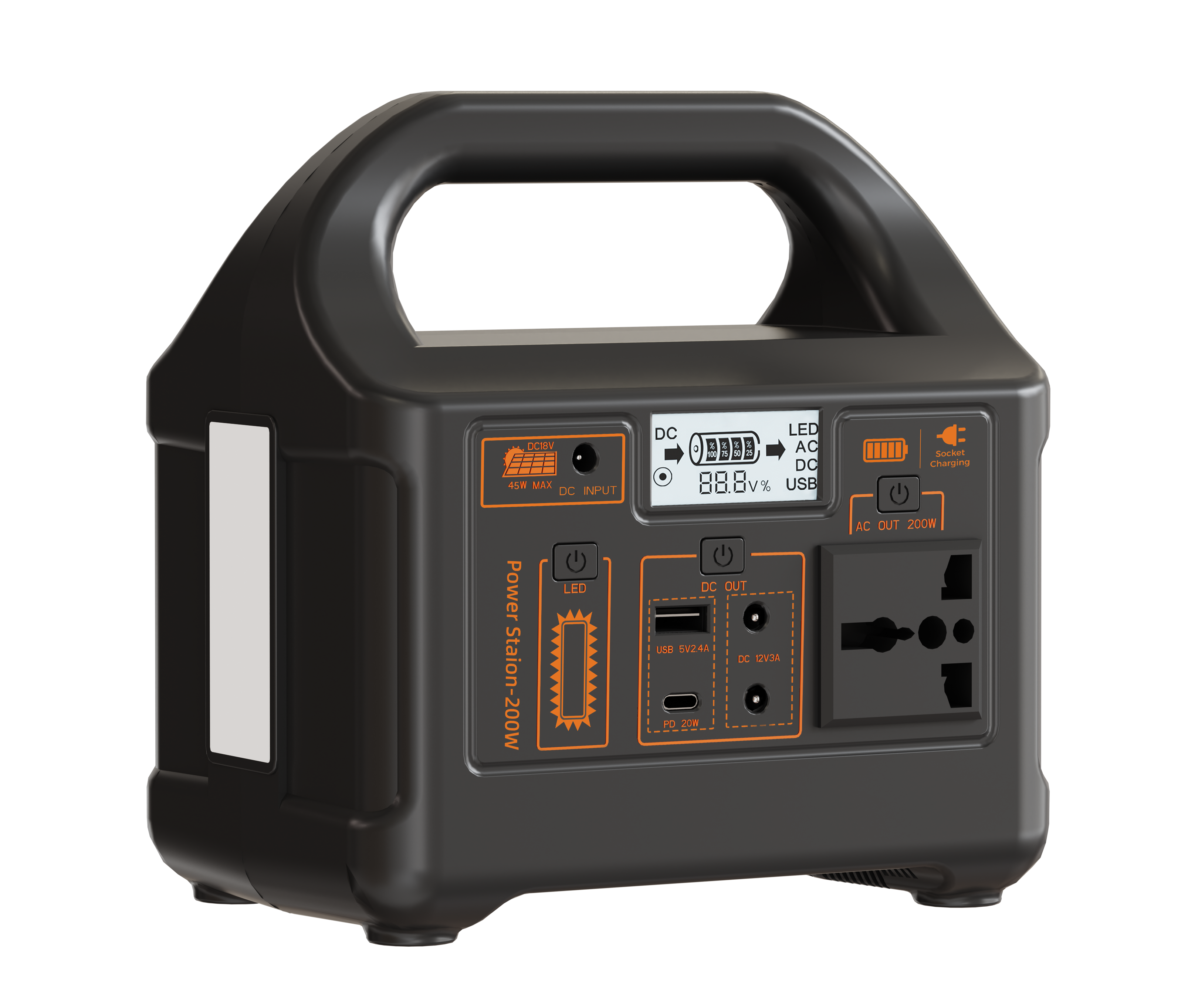 TL EAGLE 200W Portable Power Station-Solar Generator(Comes with Solar Panels), Modified Sine Wave,for Camping,Home,Travel Use