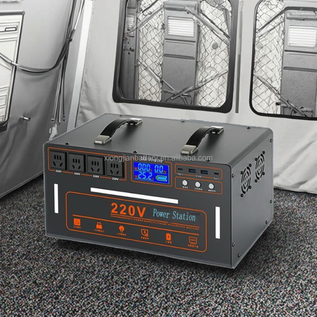 Portable 1000W-5000W Grid Solar Generator with 110V 220V Lithium Ion Battery and MPPT Controller AU Plug Power Station