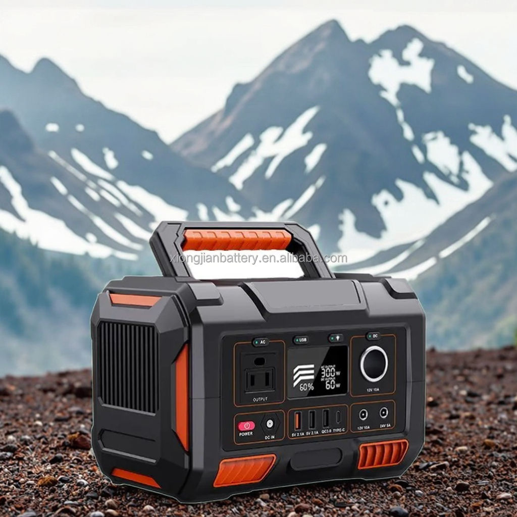 Xiongjian 300W 288Wh Solar Generator Fast Charging Portable Outdoor Lithium Battery Power Station Cigar Lighter for Camping MPPT