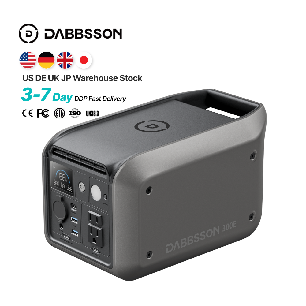 Dabbsson 298wh 110v 220v Portable Power Station Solar Generator All Powers Portable Lifepo4 Lithium Battery Power Station
