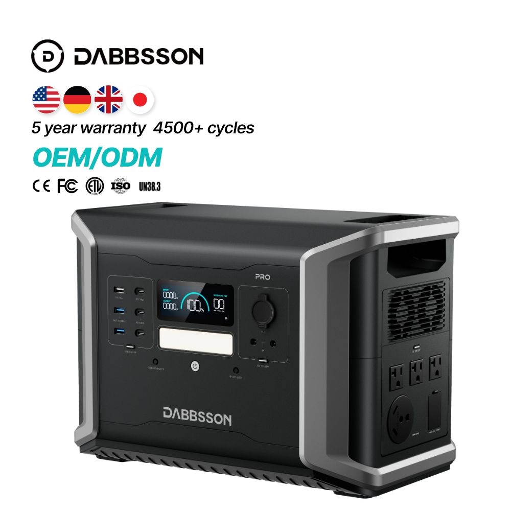 Dabbsson 2400W Portable Power Station 4000W Solar Generators China 5kwh Lithium Battery off the Grid Home Energy Storage System