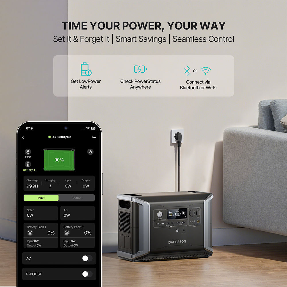 Dabsson DBS2300 2000w Best Portable Power Station Price With Extra Battery Lifepo4 Solar Emergency Generators for the Home