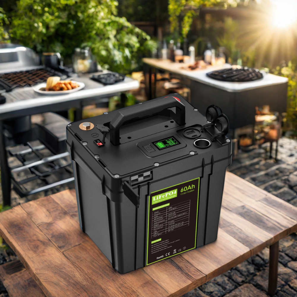 Lifepo4 Power Station 12v 12.8v 60ah Portable Battery Pack Support Solar Charge For Emergency Use Outdoor Camping Fishing - Buy