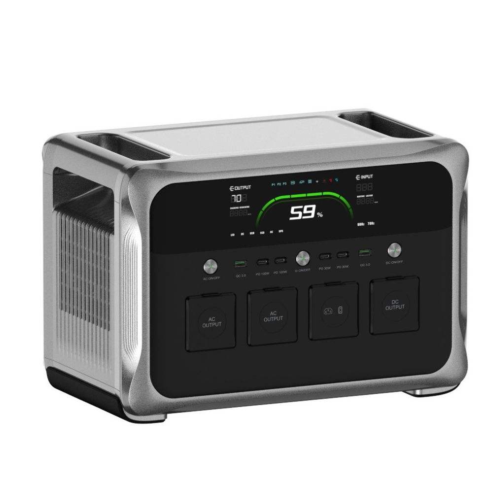 Portable 1200W Lithium Ion Station MPPT Solar Panel Charger 1200W Pure Sine Wave for UK Home Camping