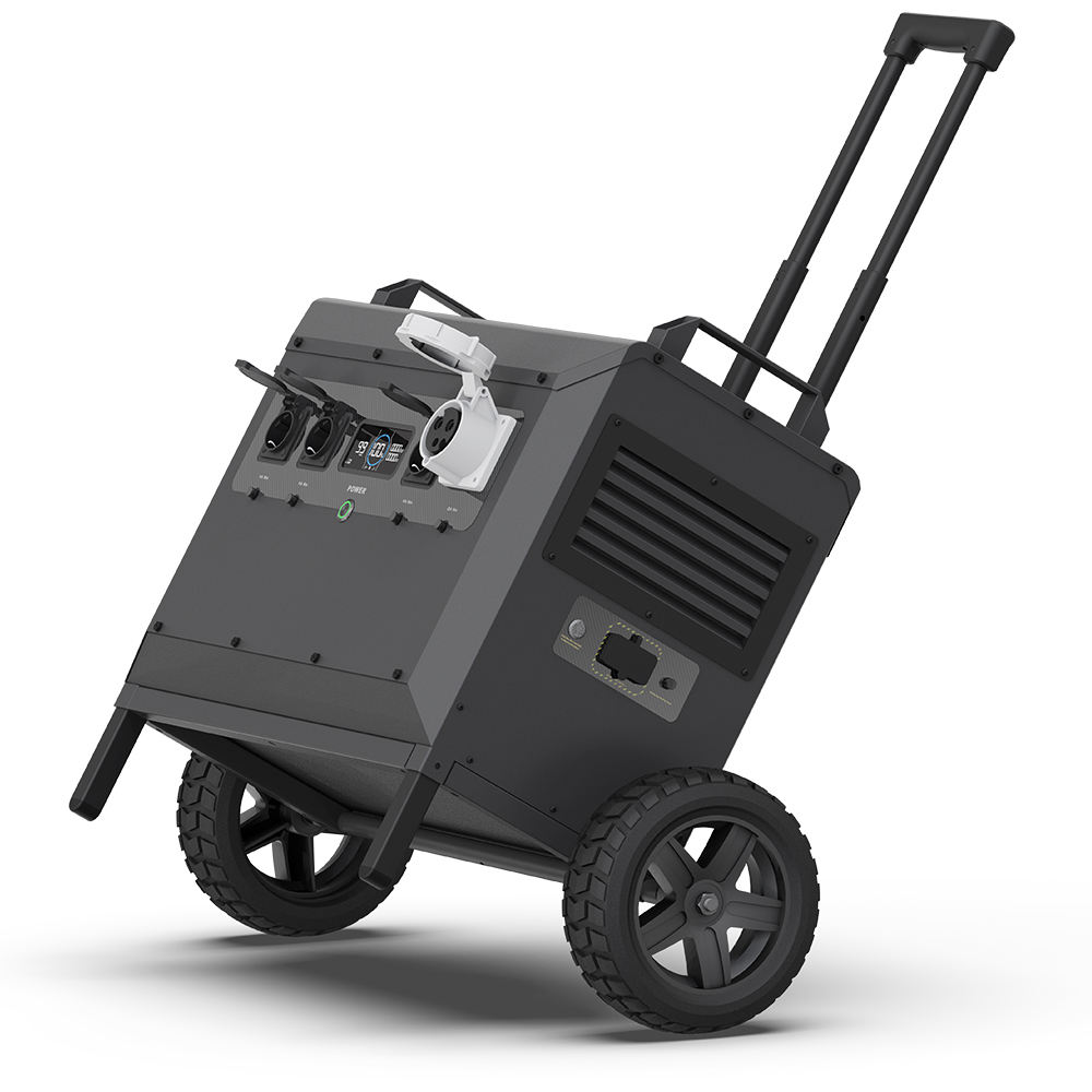 L3 3600W Gerador De Energia Solar Portatil 3072Wh Waterproof LiFePO4 Portable Solar Power Station Solar Generator With Wheels