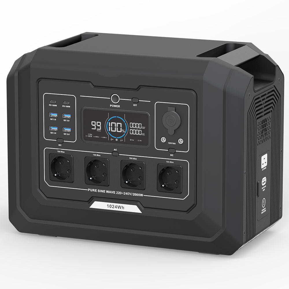 SOUOP S1 2000W AC Output Portable Solar Generator 1024Wh LiFePO4 Battery Fast Charging Portable Power Station