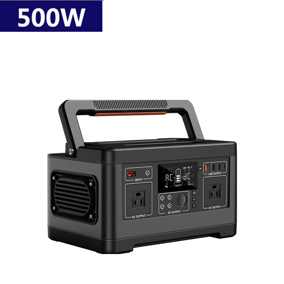 Rechargeable Outdoor Lithium Ion 500W Solar Mini Portable Power Station Energy Storage Multi-Port Standby Pure Sine Wave Home UK