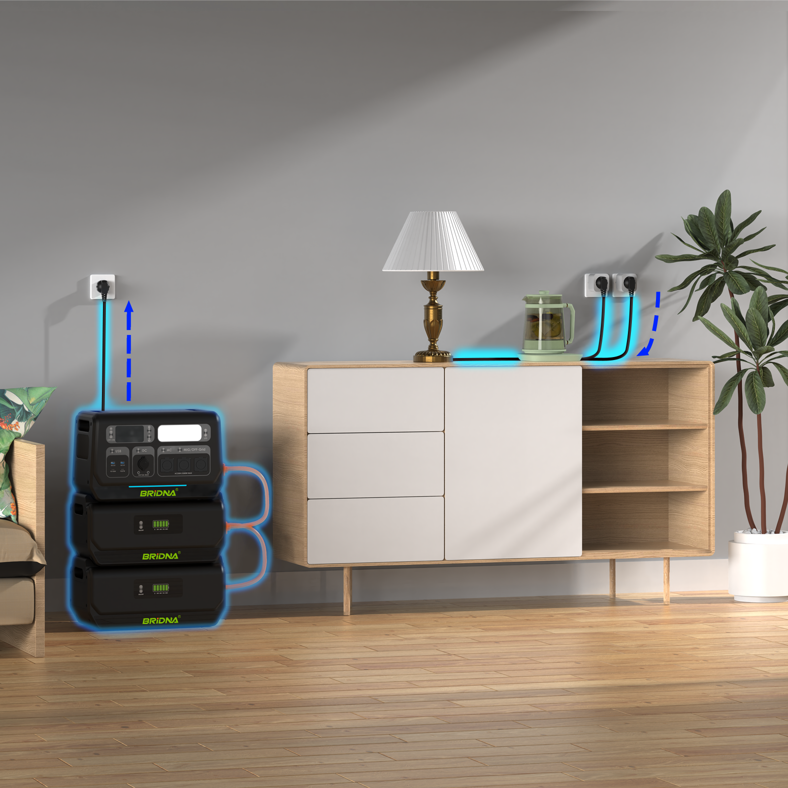 2400w Off-grid Photovoltaikanlage Balkonkraftwerk Mit Speicher Solar Micro Energy Balcony Solar Panel With Battery Station