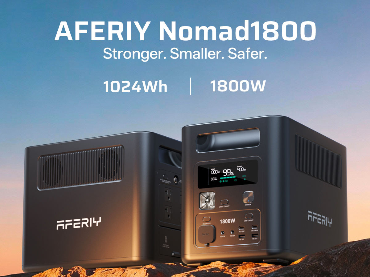 AFERIY Nomad1800 LFP Battery 4000 Times Charge Cycles Power Generator Camping Outdoor Power Generation Energy Supply