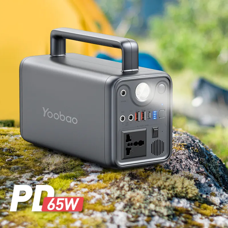 YOOBAO 100W 200W 300W Power Bank Solar Charging Portable Power Station With Led Flashlight for Outdoor Camping