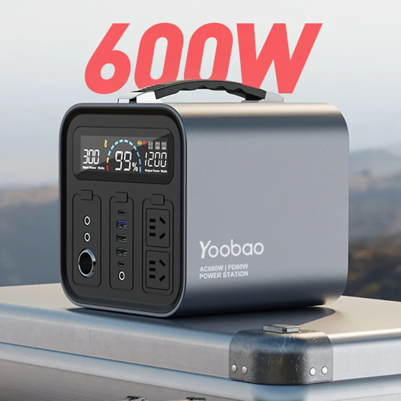 Yoobao EN600S High Capacity Fast Charging Portable Outdoor Power Station With LED Digital Display and Flashlight