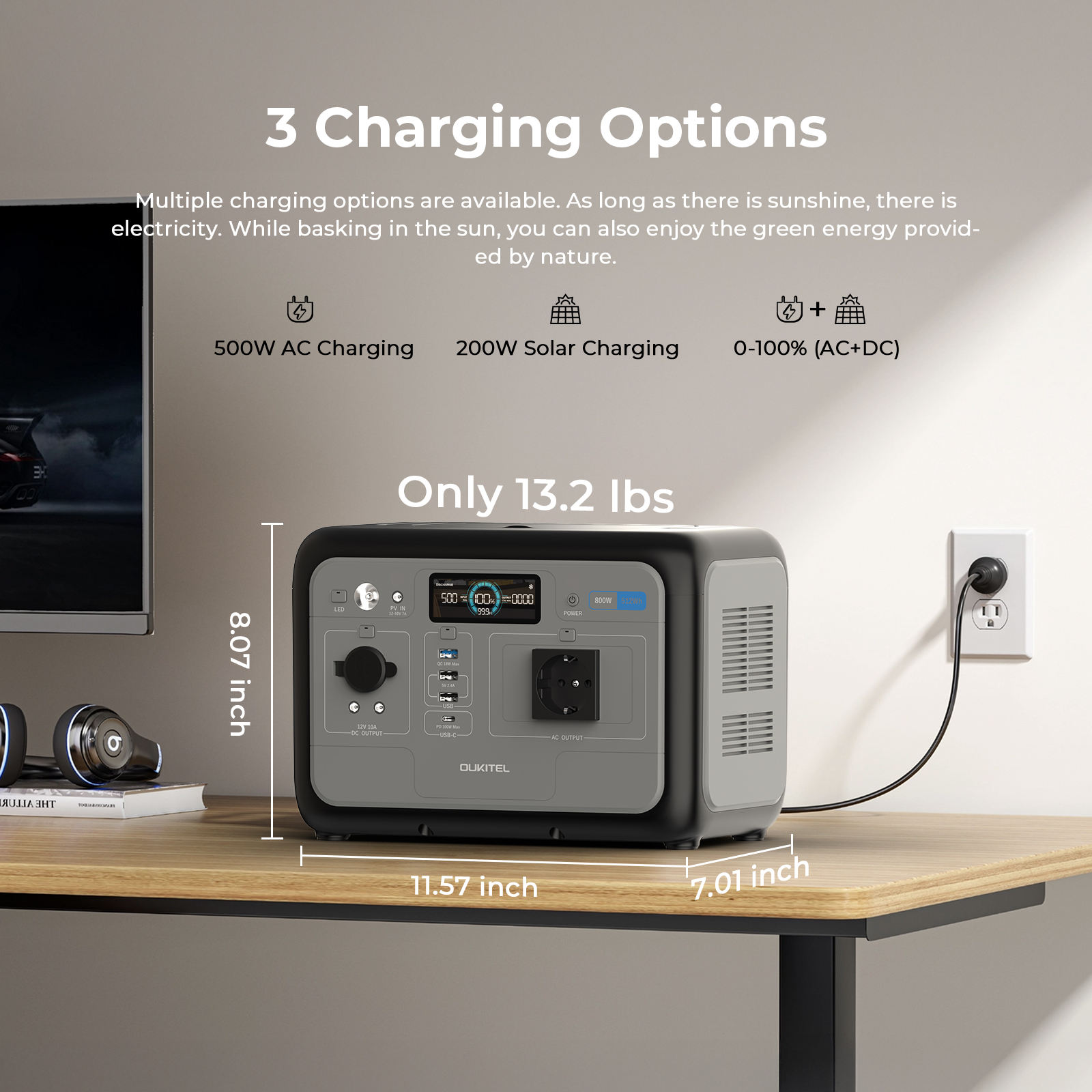 Wholesale 800W Small Silent Outdoor Camping Portable Power Station Energy Backup Power Supply Generador Solar Generator