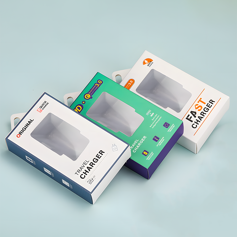 Kaierda 008 Universal PD 3.0 Fast Charging Recyclable Bronzing Customized Charger Folder Packaging for Consumer Electronics by K