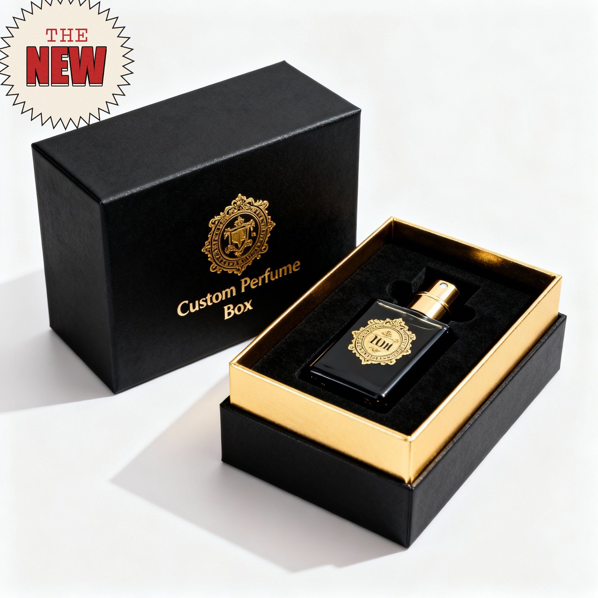 Oshine 006 Custom Logo Embossed Eco Friendly UV Coated Hard Rigid Recycle Style Cardboard Paper Packaging Perfume Lid Gift Box R