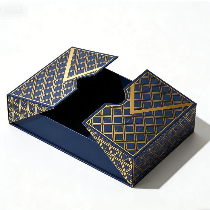 Oshine 007 Custom Logo Eco Friendly Printed 2mm Hard Rigid Recycle Style Cardboard UV/Glossy Magnetic Gift Box Double Door Open