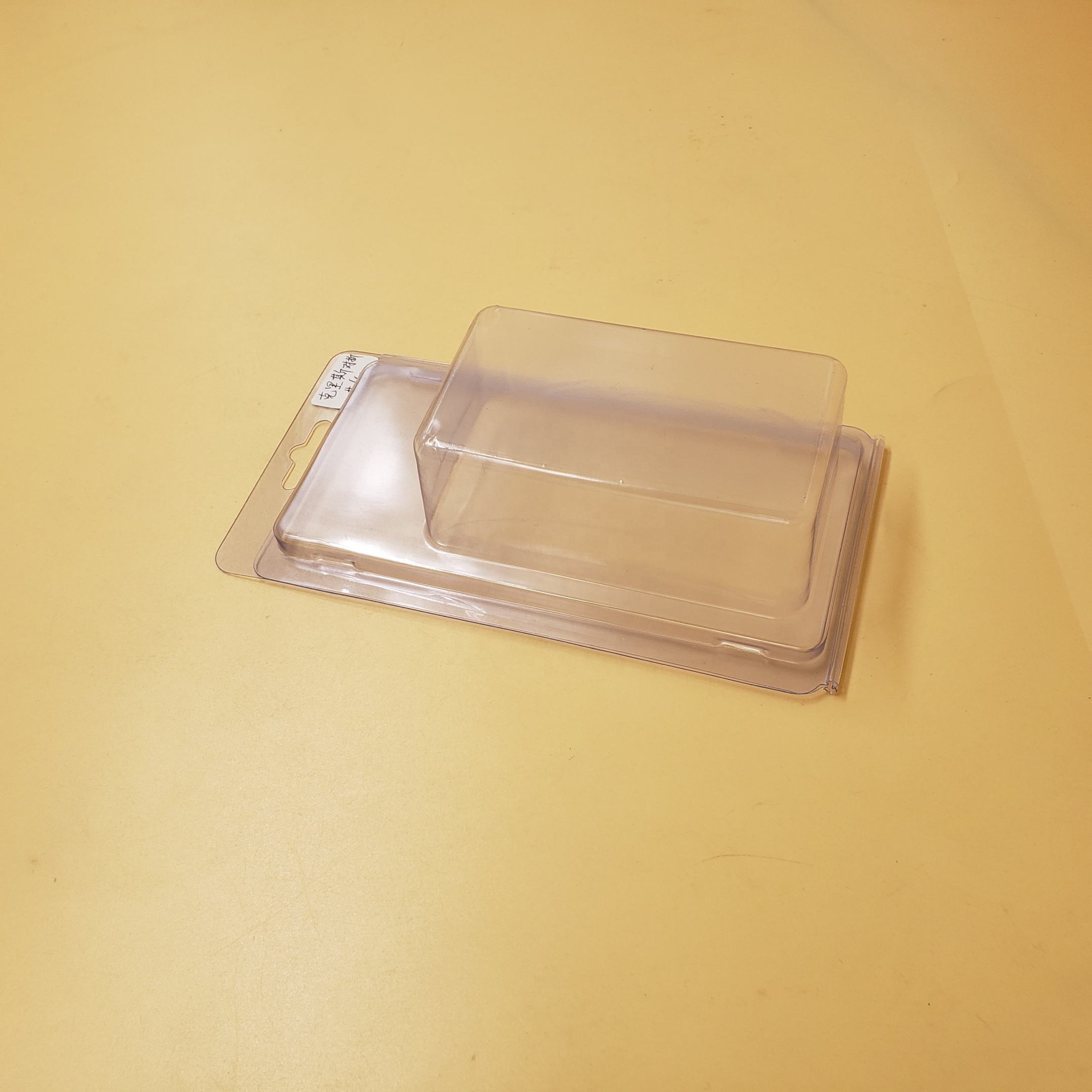 Keymy 002 Customized Rectangle Transparent Recyclable Bait Packaging Tray with Embossing and Electronic Use Blister Clamshell