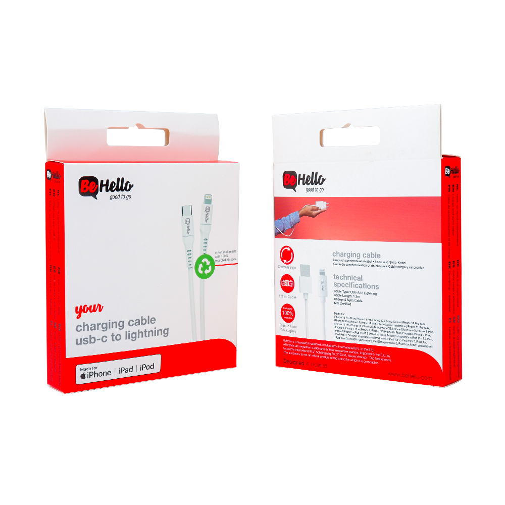 Yichuangli  007 Wholesale Custom Logo Printing Charger Cable Packing Paper Box Packaging With Pvc Display Window and Handle