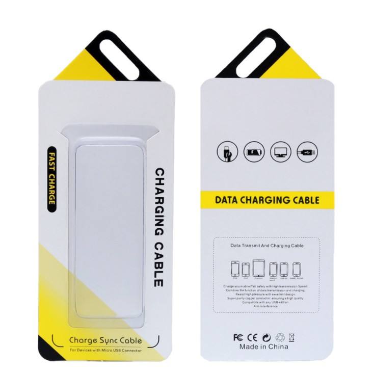 Ruifeng 006 Custom Pvc clear Sport Earphones Charger Cable Card Paper Box Print Charger Earphone Paper Packaging Box With Clear