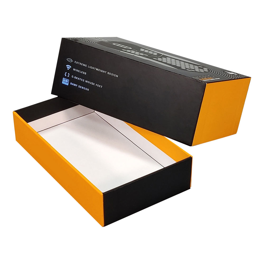 Caicheng 002 Biodegradable Color Block Hardboard Computer Mouse Lid and Base Custom Logo Luxury Packaging Boxes with Embossing S