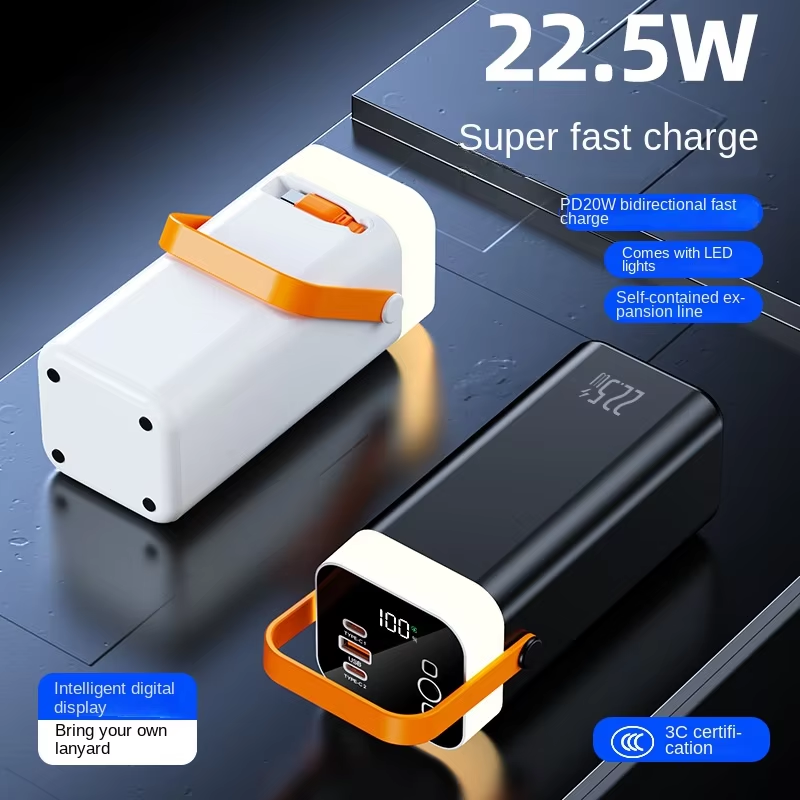 Wholesale Large Capacity Power Bank 40000mah Capacity Fast Charging Rechargeable Fan Phone Charger 40000 Mah Portable Powerbank