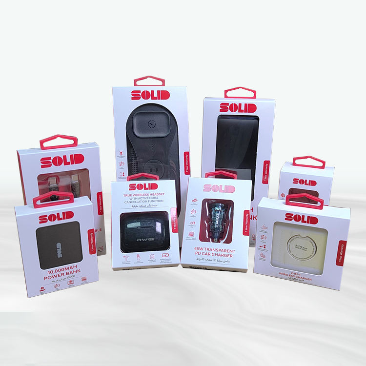 Cheng De 005 Manufacturer Custom Printing Charger Data Cable Headset Packaging Box Phone Accessories Paper Boxes With Hanging