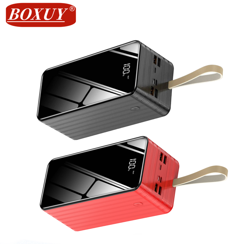 Wholesale Factory Hot Sale Portable With Lanyard 4USB Output 3 Input Super Large Capacity Fast Charger 100000mah Power Bank
