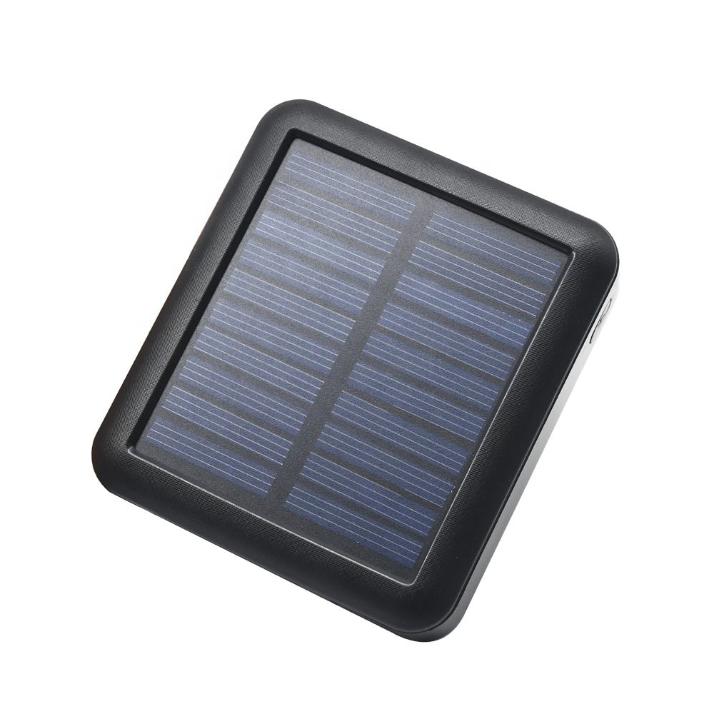 Outdoor Portable Hot Sale 10000mAh Solar Panel Charger with 4 Cables Build-in Solar Power Bank for Mobile Phone