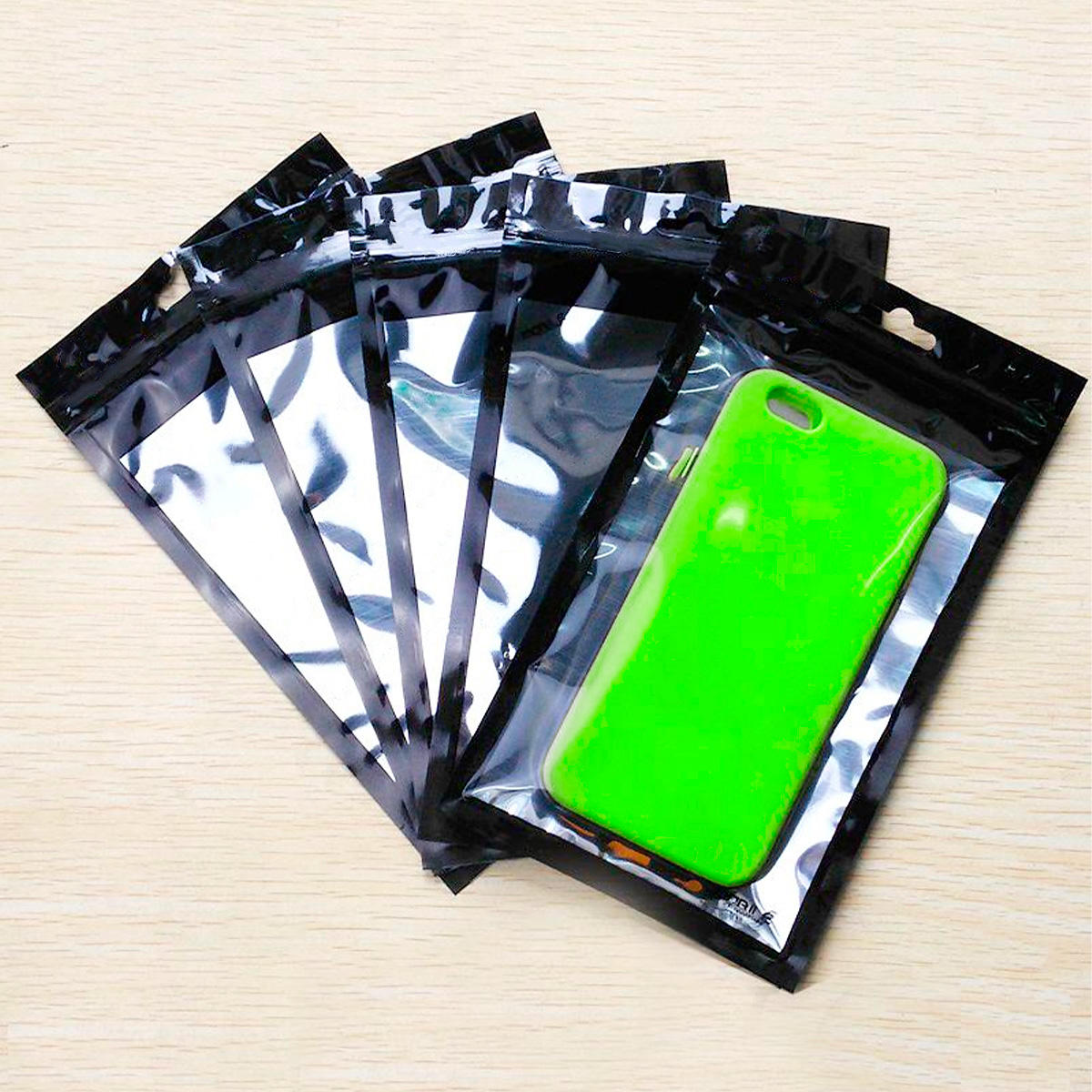 Sante 004 WaterProof Three Side Sealed Plastic Zipper Pouch 3C Accessories Cell Phone Case Packaging Bag