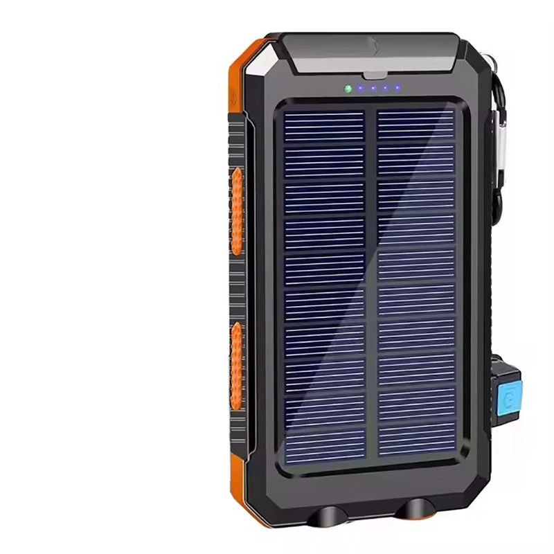 20000mAh Waterproof Solar Power Bank With Dual Flashlight Portable Fast Charger for Mobile Phone Can Be Customized