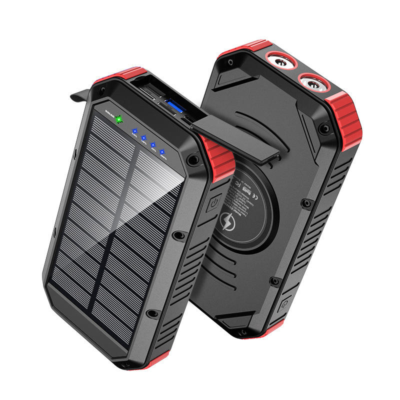 High Quality 30000mAh Solar Power Bank for Outdoors Large Capacity Wireless Power Banks 30000mAh for Phone