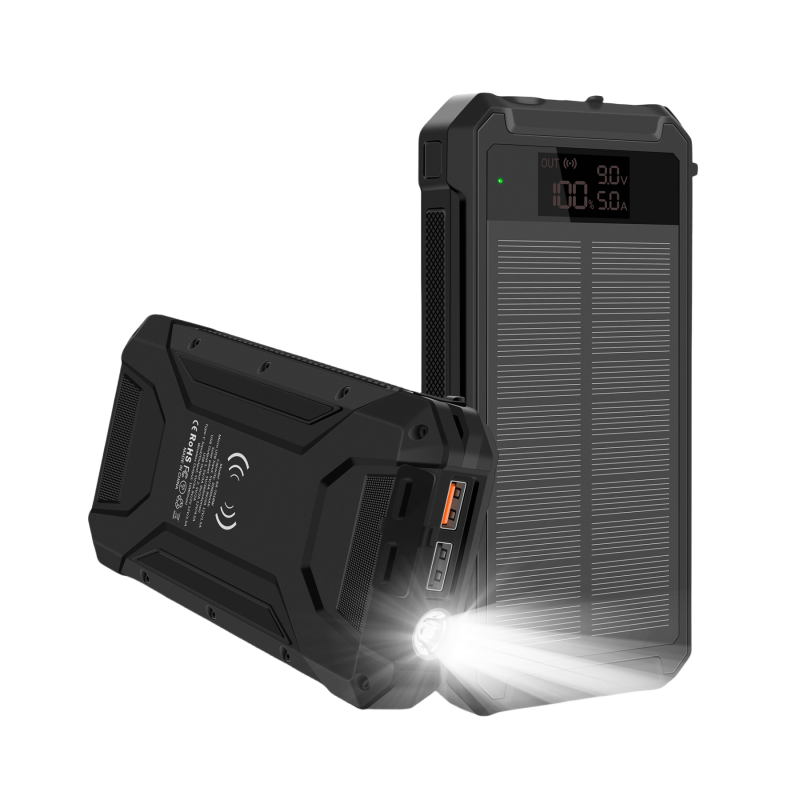 30000Mah Wireless Phone Charger Banks Solar Outdoor Travel Fast Charging External Battery Power Bank Portable