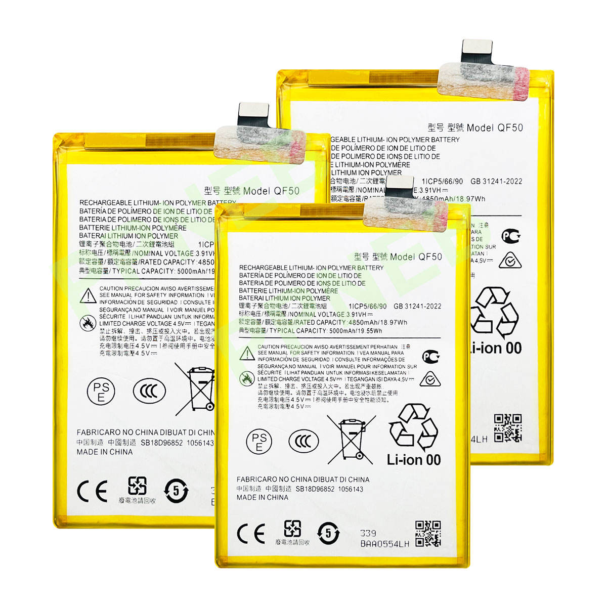2026 New Product Good Quality QF50 4850mAh 18.97Wh Li Battery for Motorola MOTO G04 Phone Standard Battery in Stock CE Certified