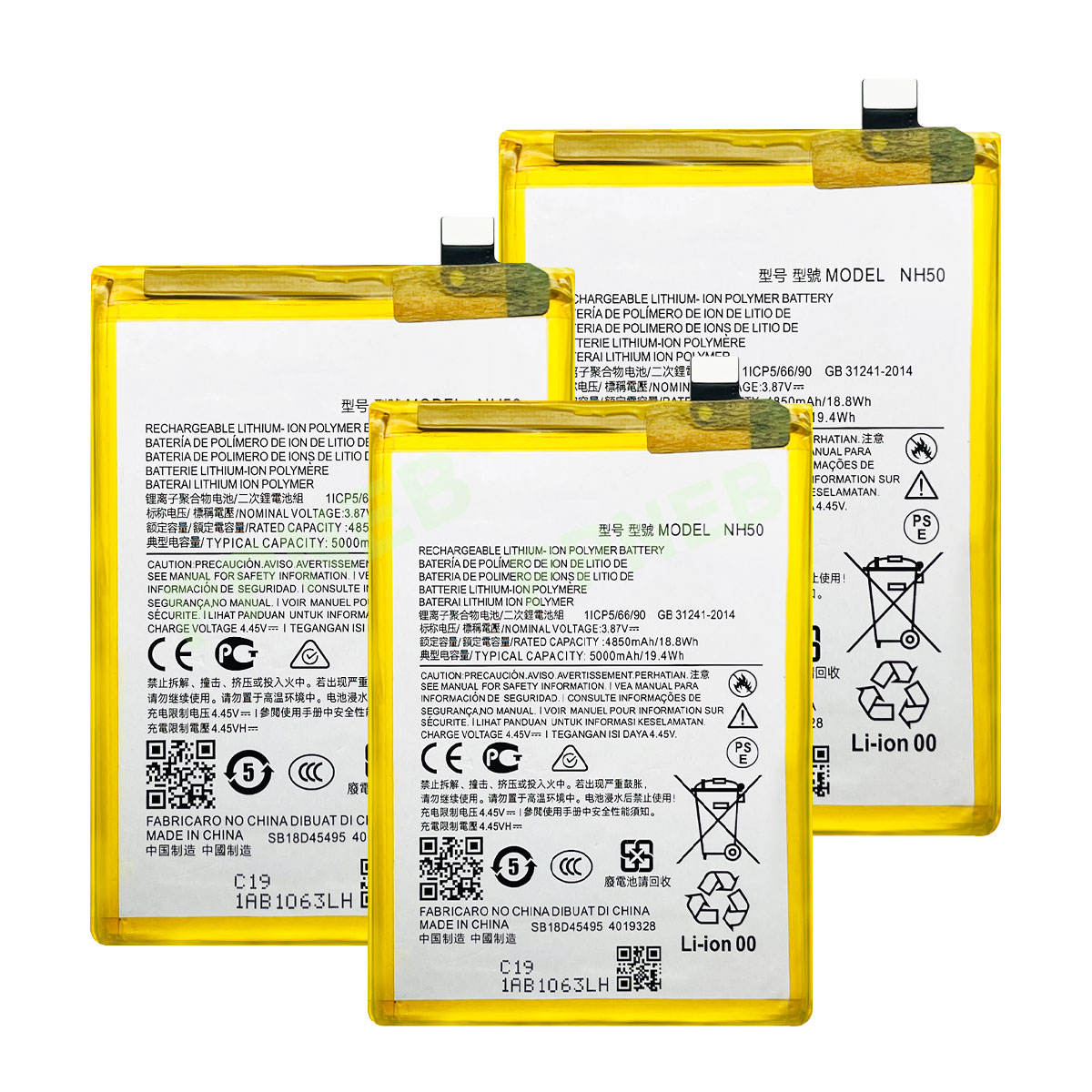 2026 Hot Selling NH50 4850mAh Good Quality Li-ion Battery for Motorola MOTO G13 G22 E13 E32S Phone Replacement Battery 18 Months