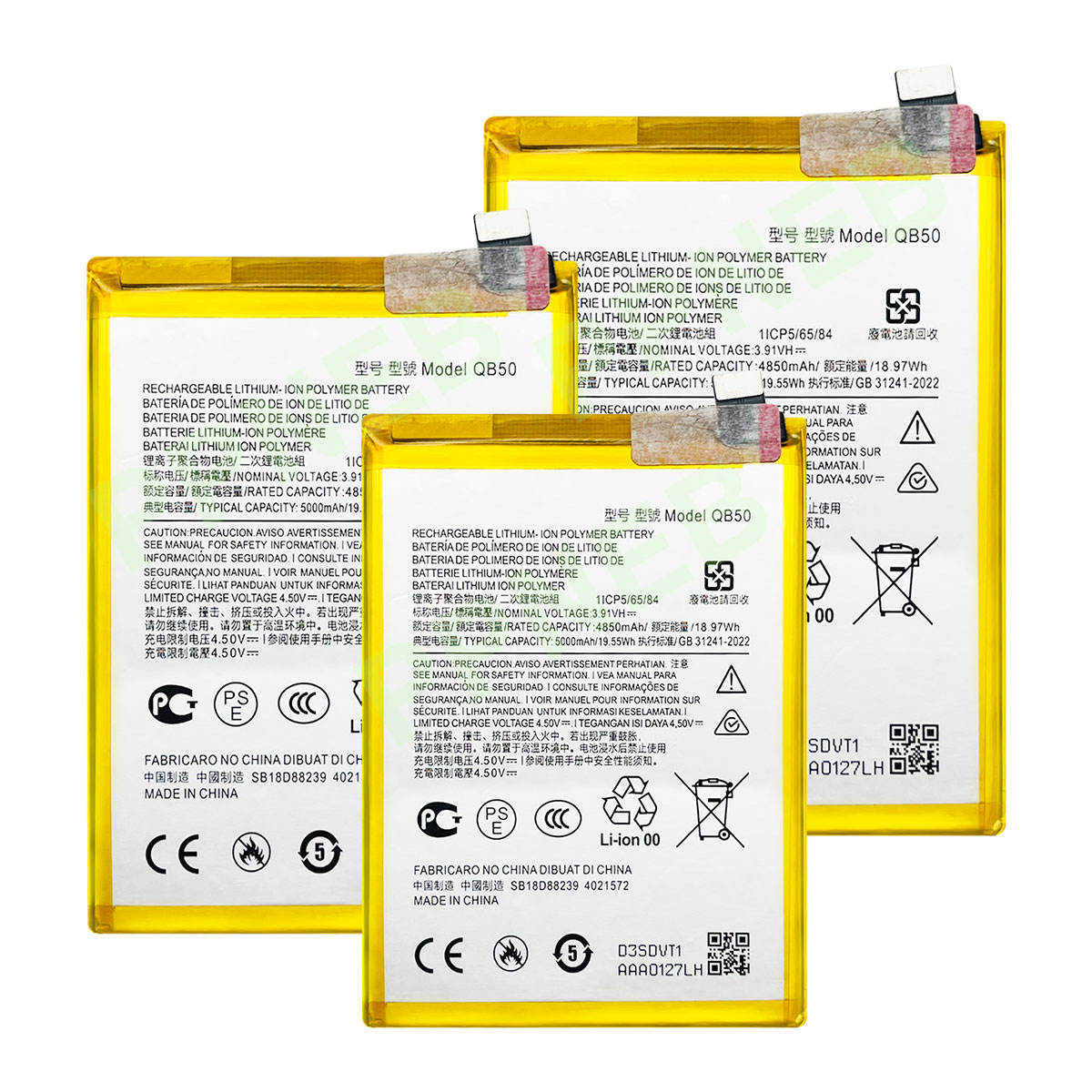 Factory Hot Selling QB50 4850mAh Li-ion Polymer Battery for Motorola MOTO G84 Mobile Phone Standard Battery Good Price 18 Months