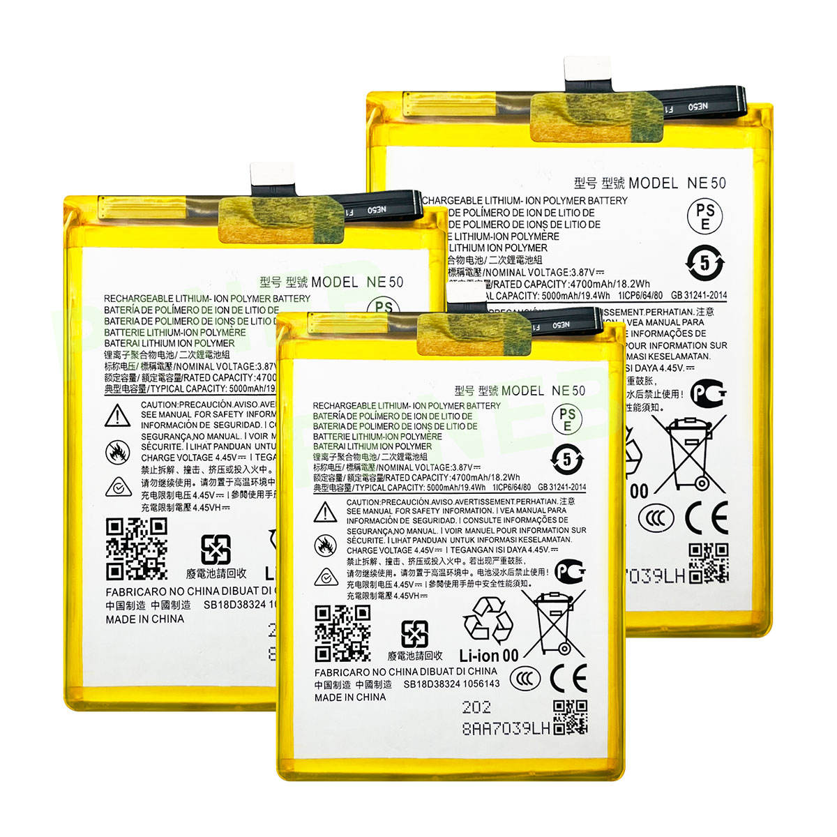 Hot Selling NE50 4700mAh Lithium Polymer Battery Suitable for Motorola MOTO G82 G71 Mobile Phone Standard Battery 18 Months