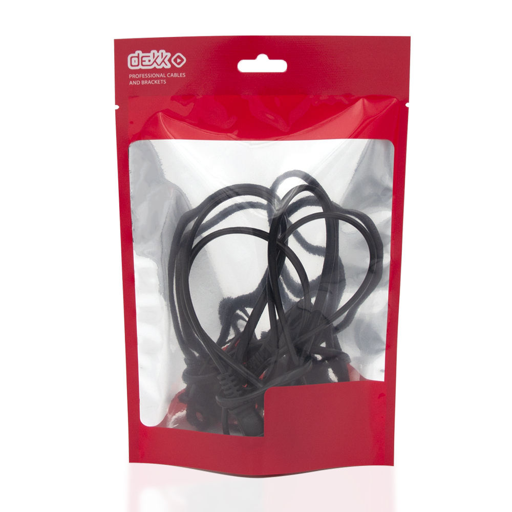 Wede 002 OEM Small MOQ Custom Logo One SideTransparent Plastic Pouch Packaging Bag With USB Cable and Computer Cables