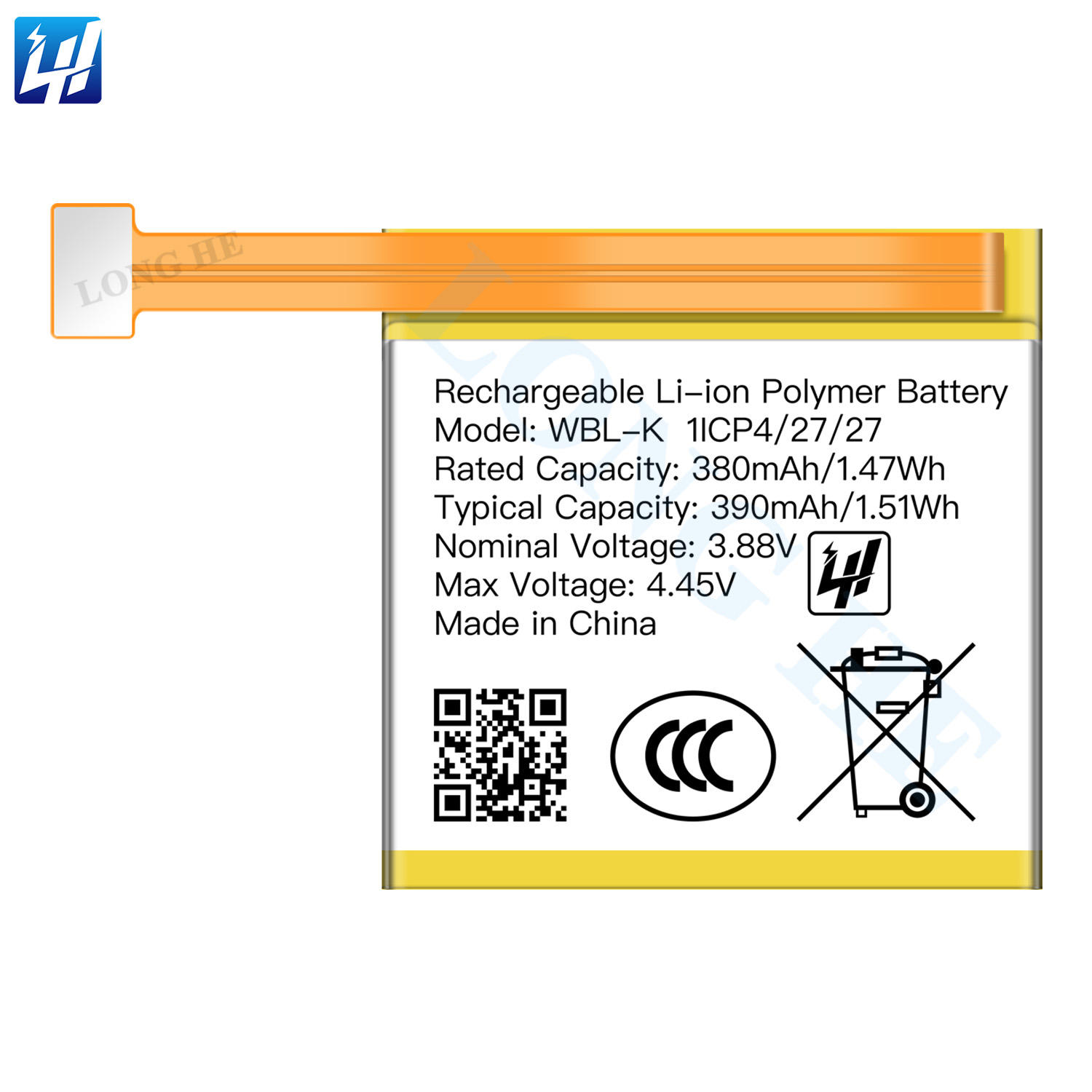 New WBL-K Li-ion Polyer Rechargeable Mobvoi Tic Battery for Mobvoi Tic Watch TicWatch E3