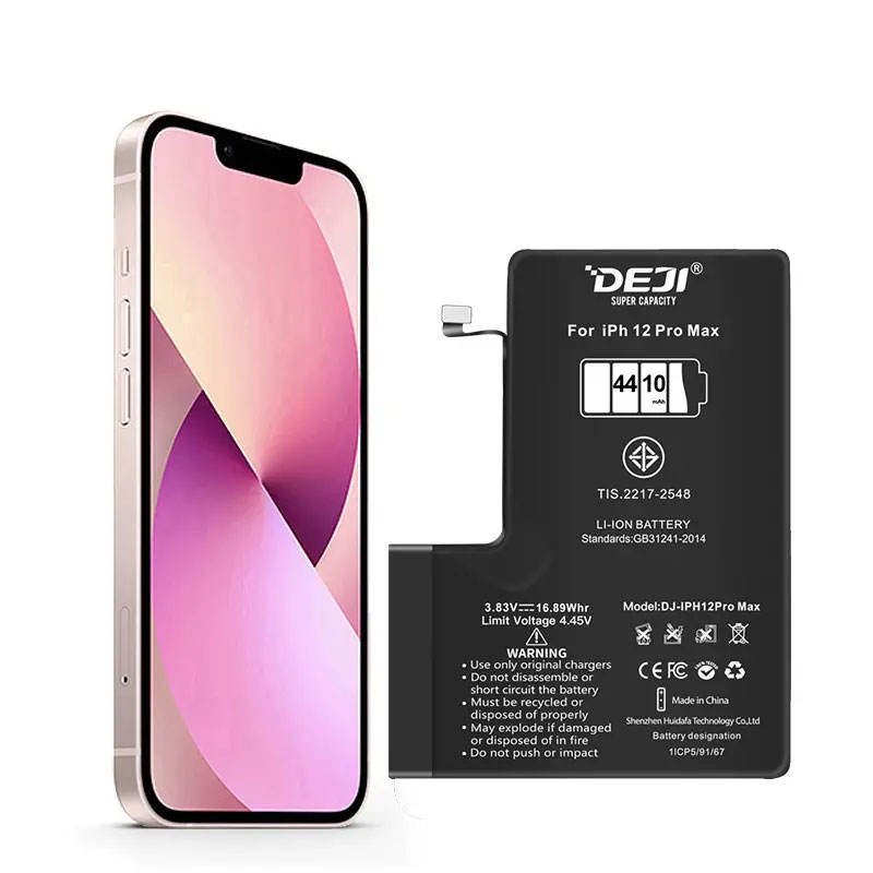 DEJI 4410mAh High Capacity Wholesale Price of China Mobile Cell I Phone Battery for iPhone 12 11 6 5s Pro Max