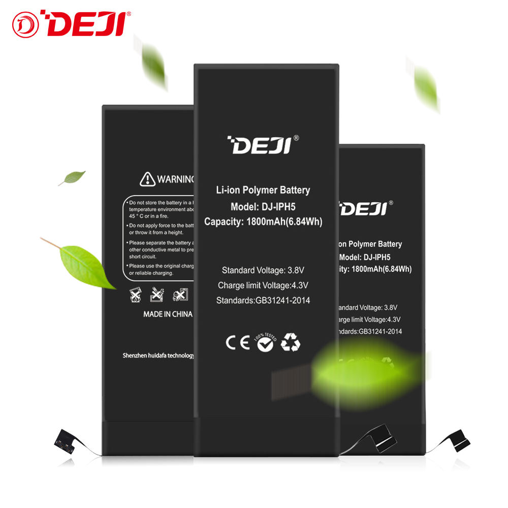 DEJI Lithium Rechargeable 3V Mobile Battery for iPhone 5 New Condition with Compatibility China Manufacturer