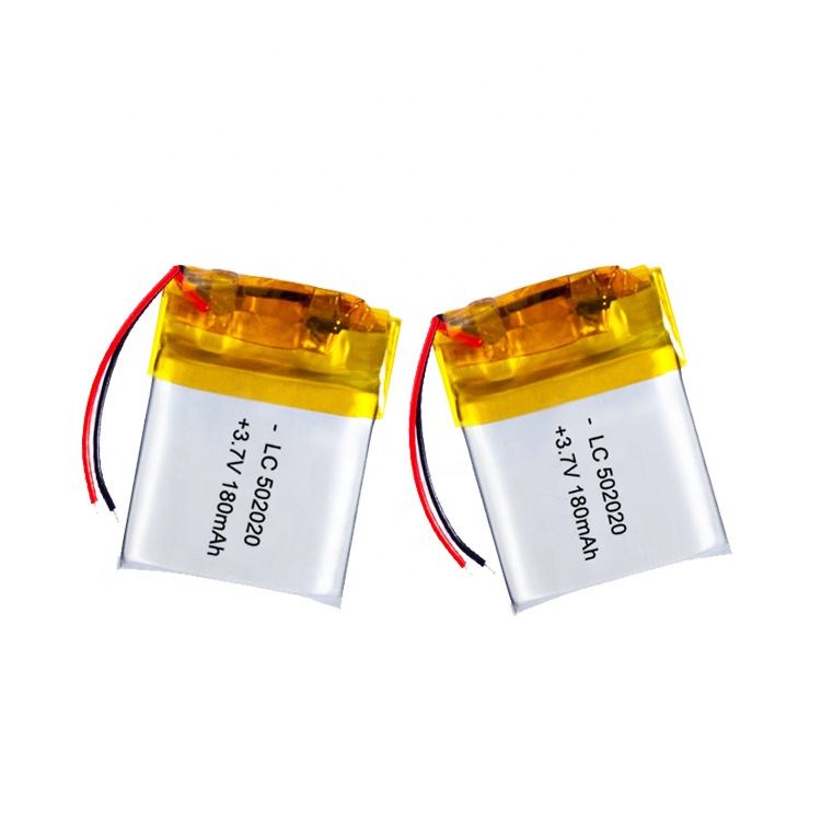 Rechargeable Li Ion Battery Factory 180mah 502020 Lipo Pil for Lights Wearable Devices Battery
