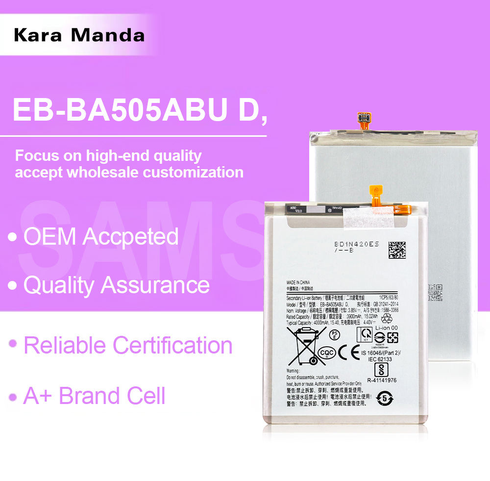 Kara Manda OEM Factory Custom EB-BA505ABU Mobile Phone Battery for Samsung GalaxyA20 for Samsung A20 A30 A50 A30S A50S Battery