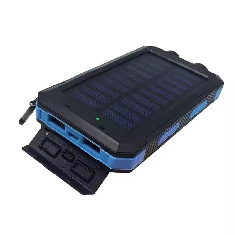 Durable Solar Power Bank 60000mah Built-in 4 Cables Large Capacity External Battery Charger With Led Light Hanging Rope