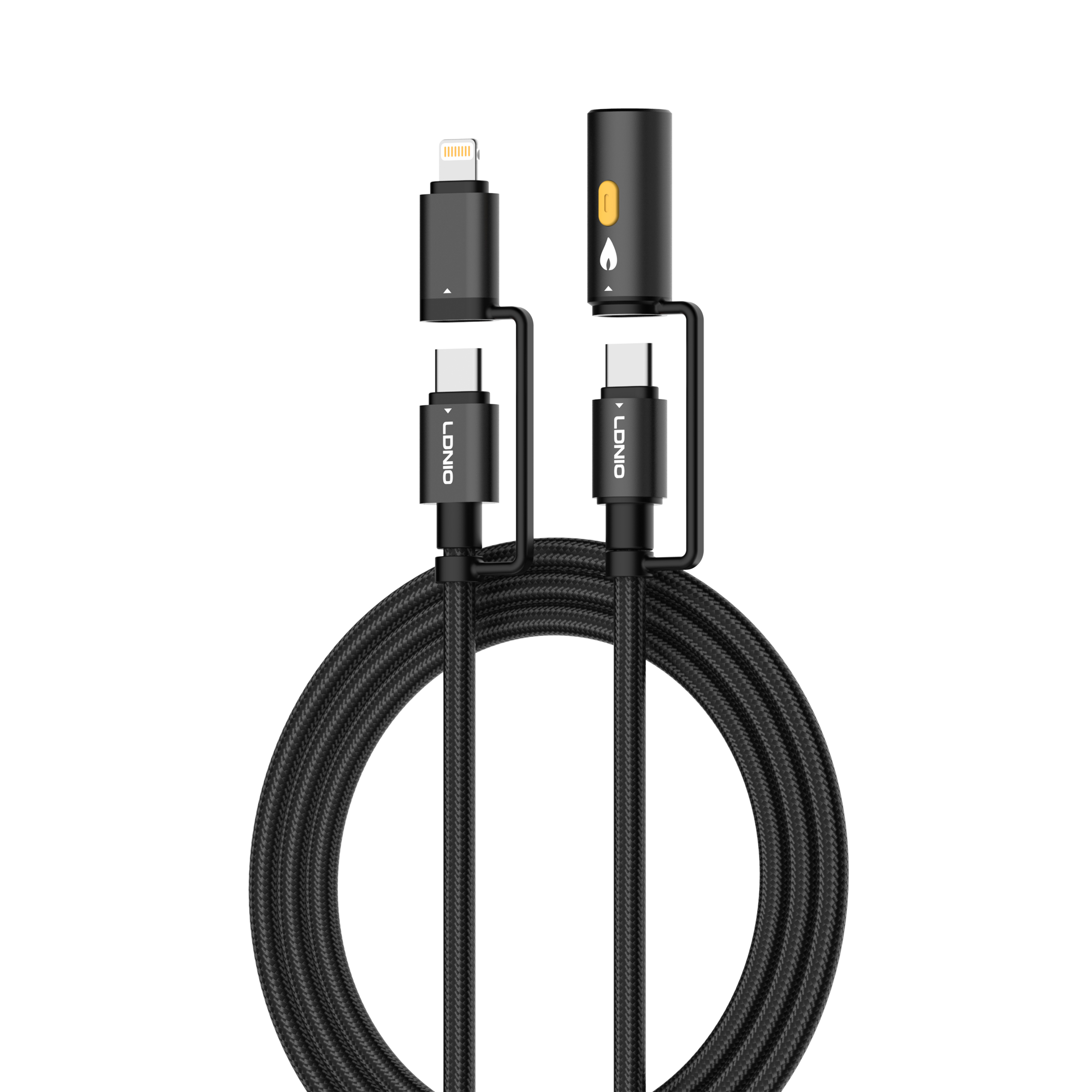 LC20	"4 In 1 Multiple Data Cable USB-C to USB-C+Lightning+Cigarette Lighter"