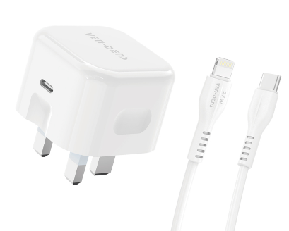 Wholesale Price Universal UK Charger with USB-C Port and 30W Type-C to Lightning Cable--Model:PD-CL