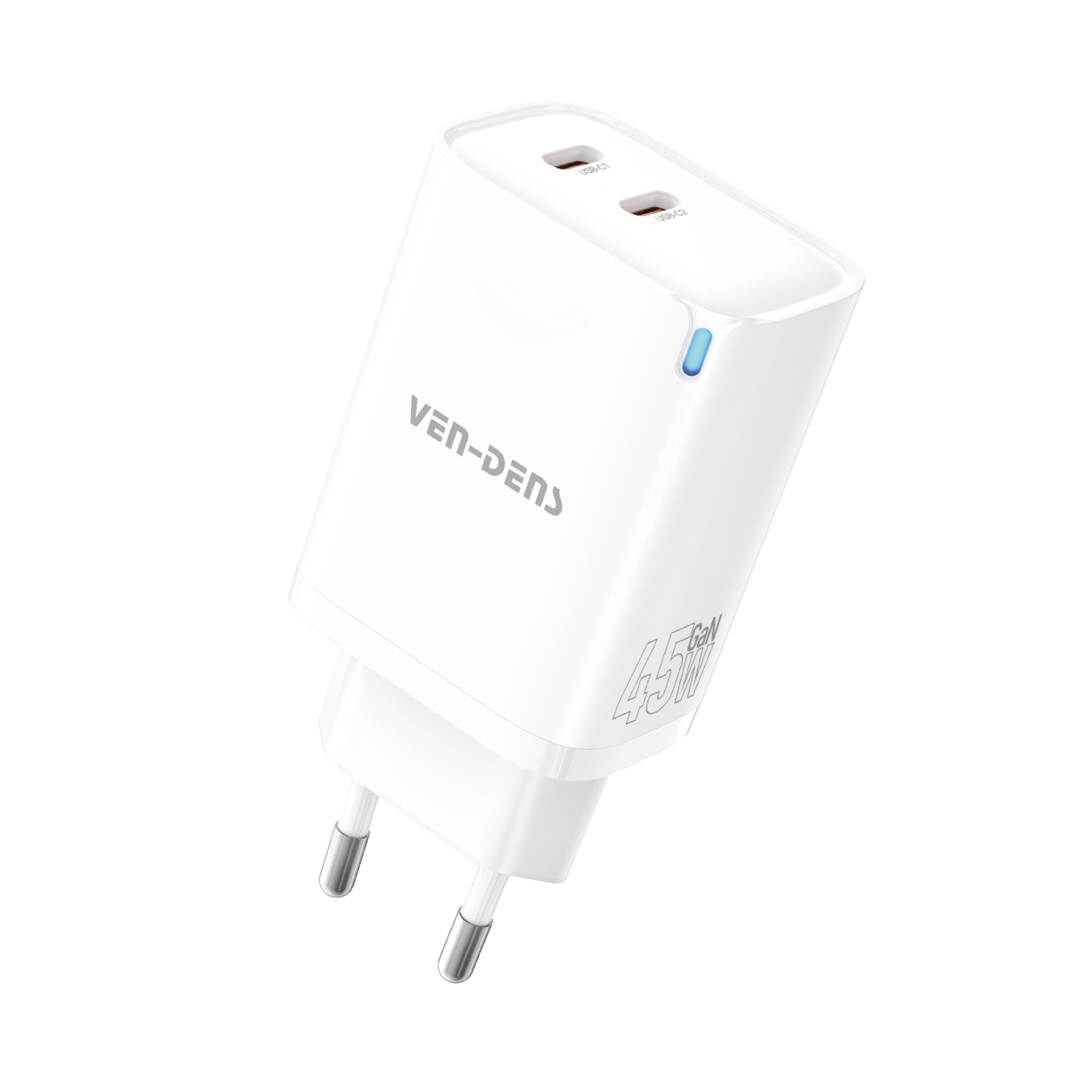 Wholesale Price Universal EU Charger with dual USB-C Ports--Model: VD-136BCC