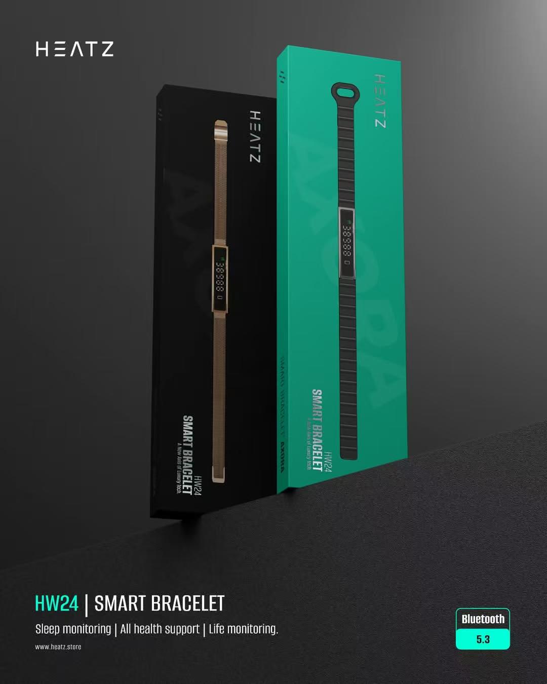 HEATZ HW24 Smart Bracelet for Men and Women Android IPS Fashion Sports Fitness Tracker Watch Sleep Stress Monitoring Health