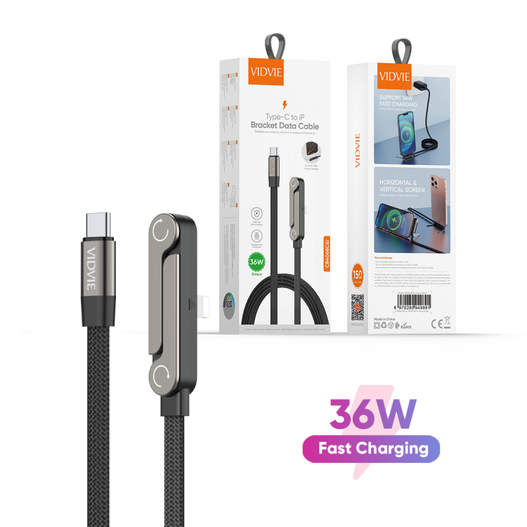 VIDVIE CB4068C&i Type-C to Lightning Bracket Data Cable