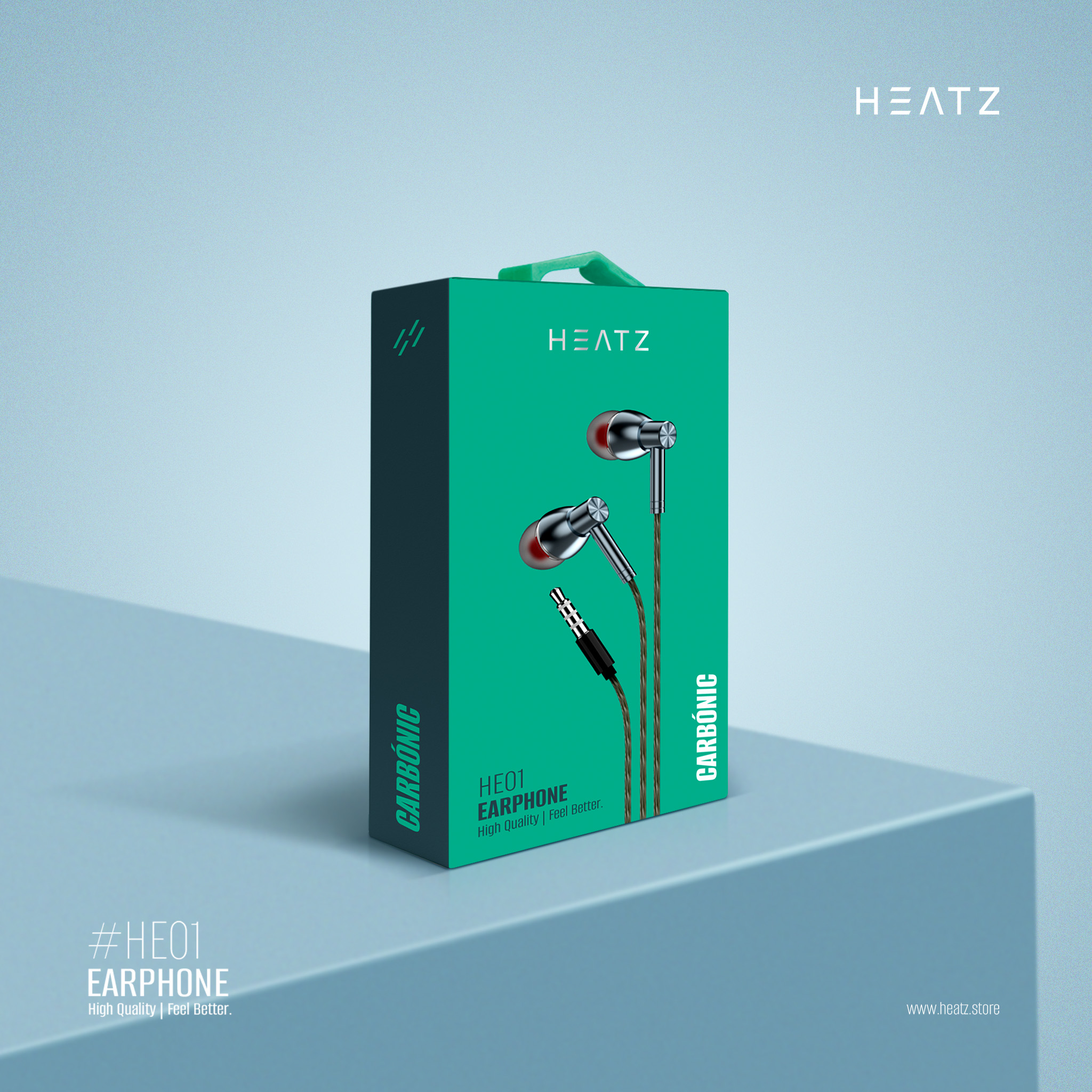 HEATZ HE01 wired earphone 3.5mm Plug