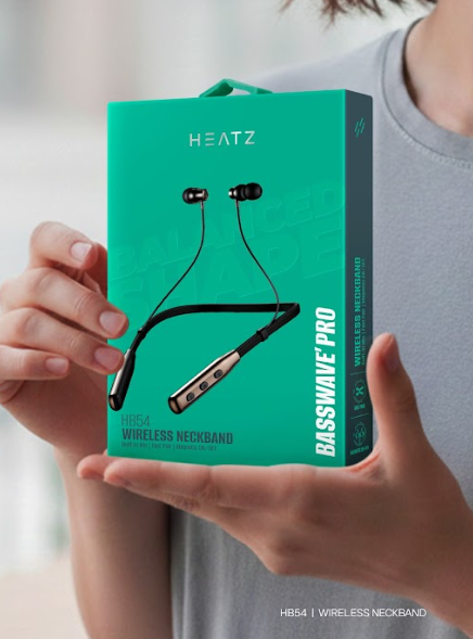 HEATZ HB54 Neckbank Magnetic Low Frequency Neck Mounted Sports Earphones